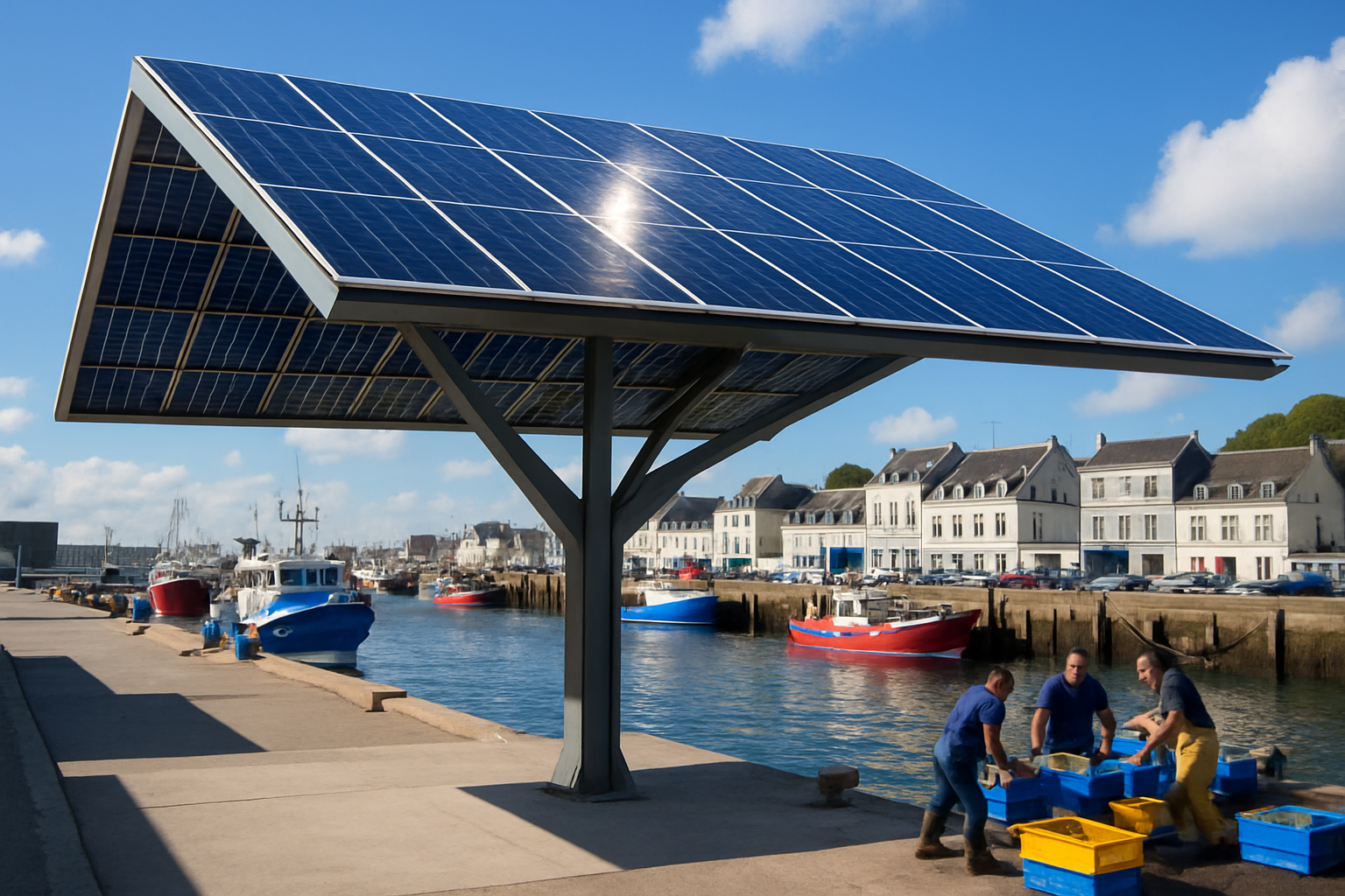 découvrez comment l'ombrière photovoltaïque transforme le port de pêche de lorient en une source d'énergie durable. un projet innovant qui allie écologie et fonctionnalité, tout en sublimant le paysage maritime.