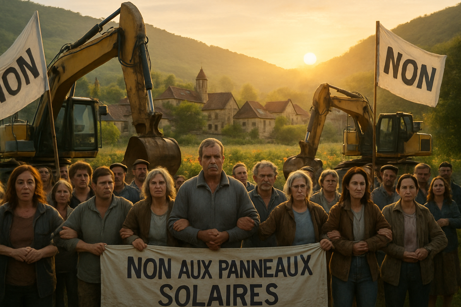 découvrez comment un petit village du lot s'unit pour s'opposer à un projet photovoltaïque, mobilisant ses habitants pour stopper l'arrivée des machines et défendre son patrimoine local.
