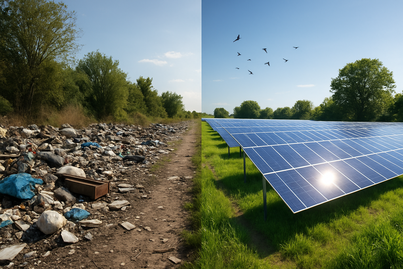 découvrez comment une décharge illégale au sud de rennes se transforme en une puissante centrale photovoltaïque, contribuant à la transition énergétique et à la protection de l'environnement. une initiative qui transforme les déchets en énergie renouvelable.