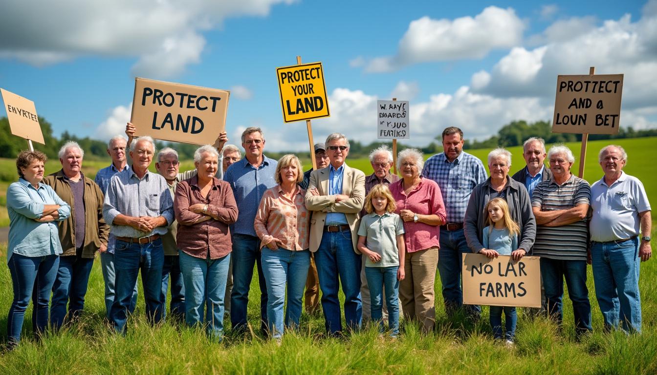 des riverains expriment leur colère face à un projet de centrale photovoltaïque jugé inacceptable. découvrez pourquoi ils s’unissent pour défendre leur environnement et faire entendre leur voix.