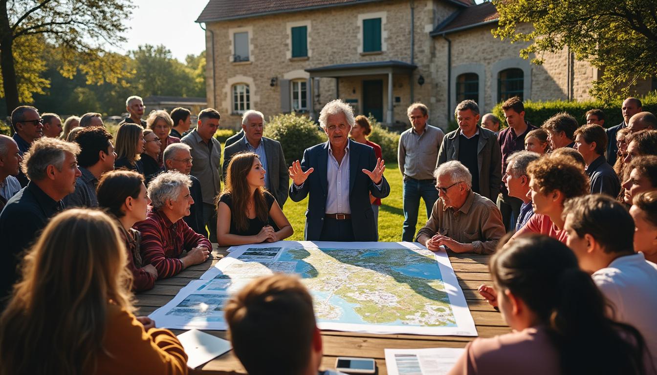 participez aux débats intenses et échanges passionnés sur l'avenir du parc photovoltaïque lors d'une réunion qui fait le plein d'énergie et d'idées pour un futur durable.