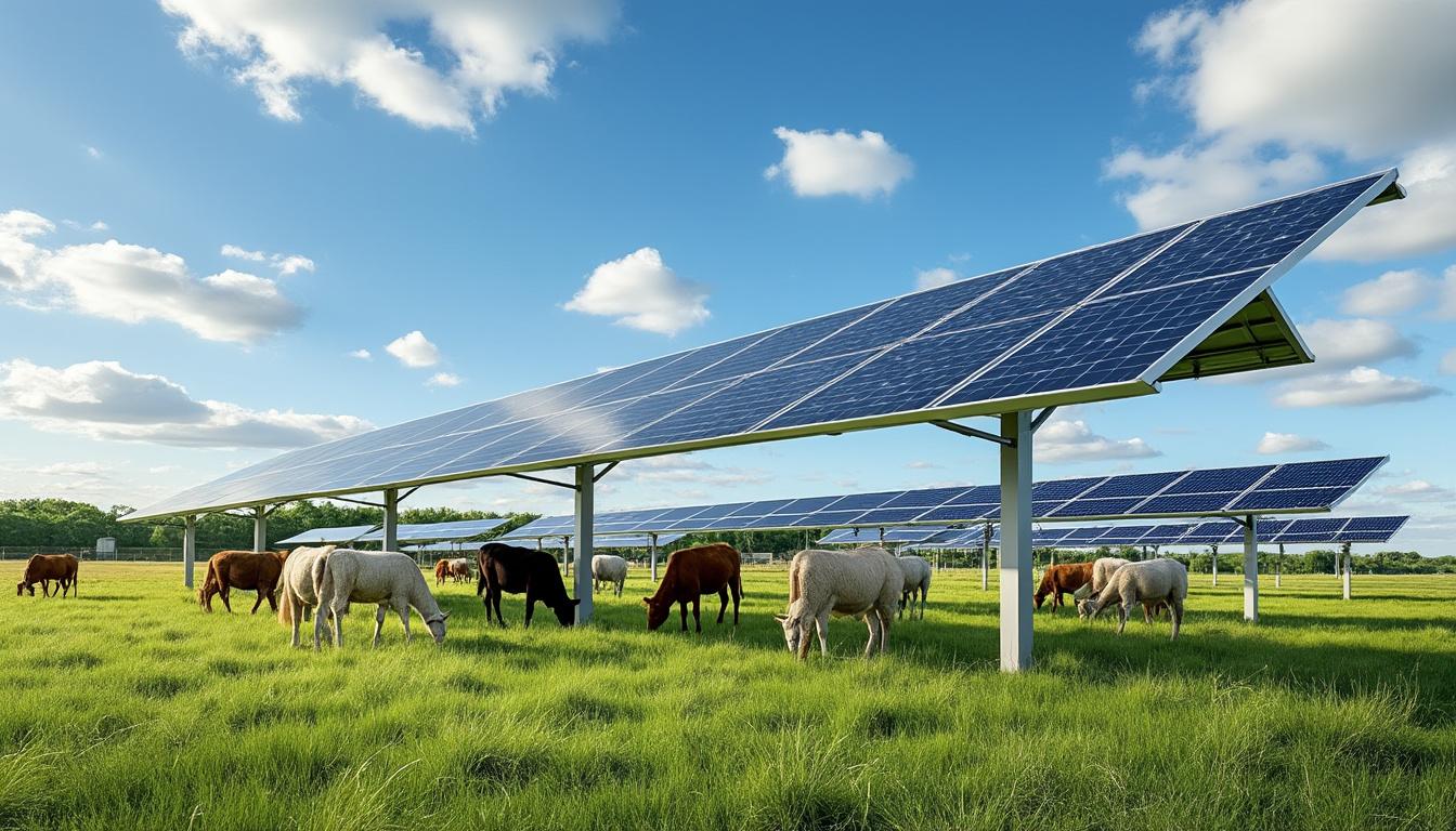 découvrez comment cette entreprise innove en combinant solaire et agrivoltaïque pour concevoir des panneaux solaires adaptés aux besoins spécifiques des vaches et des moutons, alliant énergie renouvelable et bien-être animal.