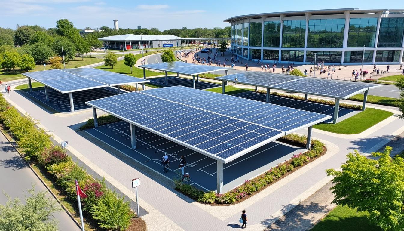 découvrez l'installation d'ombrières photovoltaïques aux blinfaux et devant le palais des sports de loudéac, une étape clé pour promouvoir l'énergie solaire locale et durable.