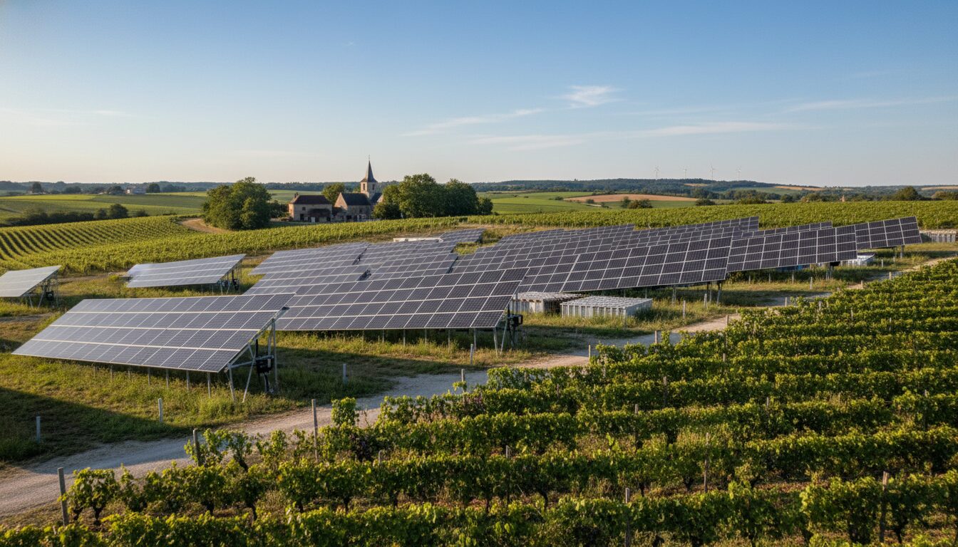 la justice autorise l'installation d'un parc photovoltaïque à brinay, intégrant énergie renouvelable et préservation du vignoble local.