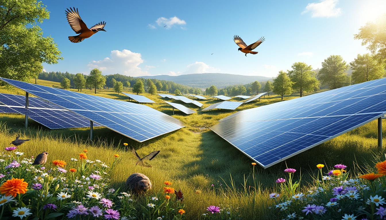 découvrez comment transformer une ancienne gravière en une centrale solaire de 40 000 panneaux tout en mettant en œuvre des mesures efficaces pour préserver la biodiversité locale et protéger l'environnement.