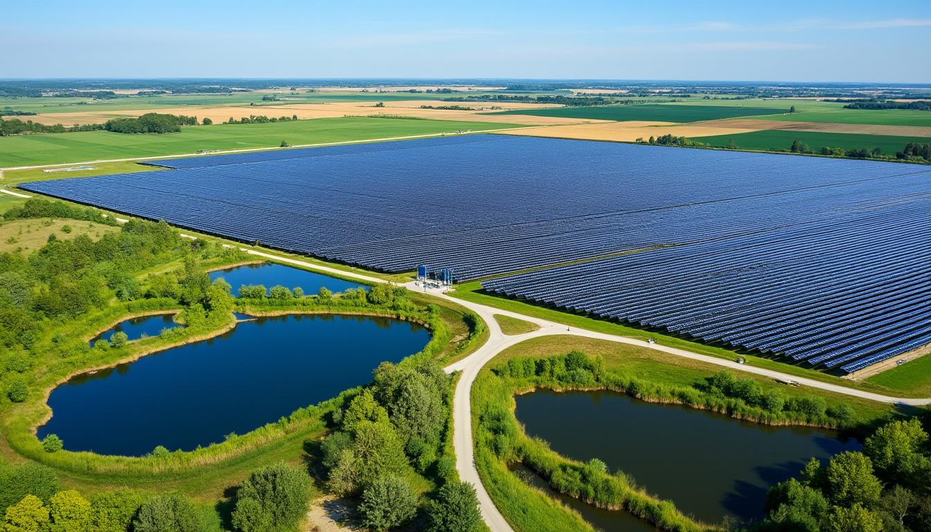 découvrez comment transformer une ancienne gravière en une centrale solaire de 40 000 panneaux tout en mettant en place des mesures pour protéger et préserver la biodiversité locale.