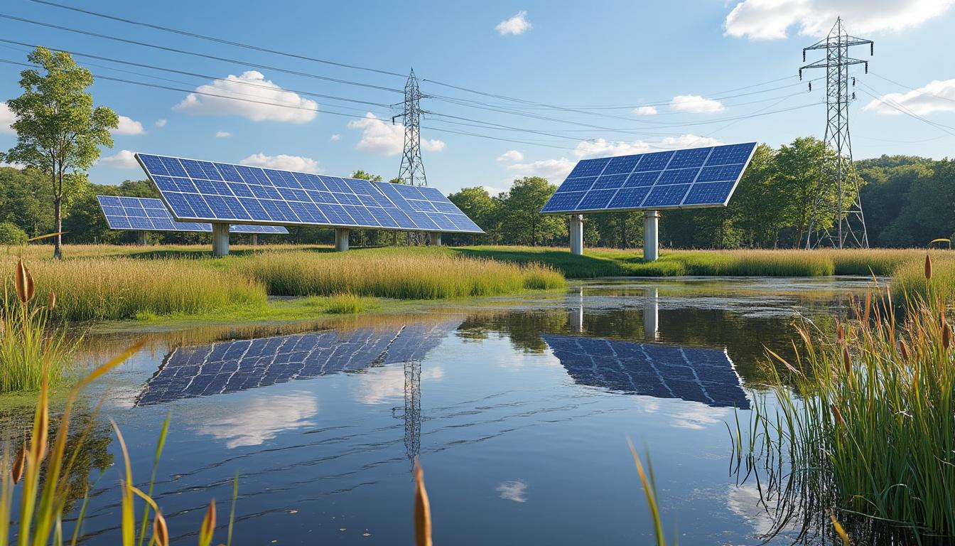 découvrez comment convertir une ancienne gravière en une centrale solaire de 40 000 panneaux tout en adoptant des mesures pour protéger et préserver la biodiversité locale.