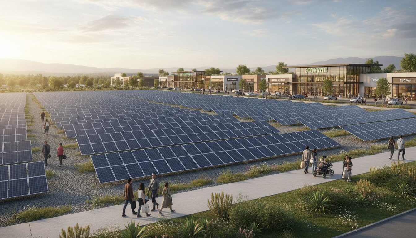 un nouveau parc photovoltaïque de 4,5 hectares sera installé entre decathlon et mac arthur glen, contribuant au développement durable et à la production d'énergie renouvelable dans la région.