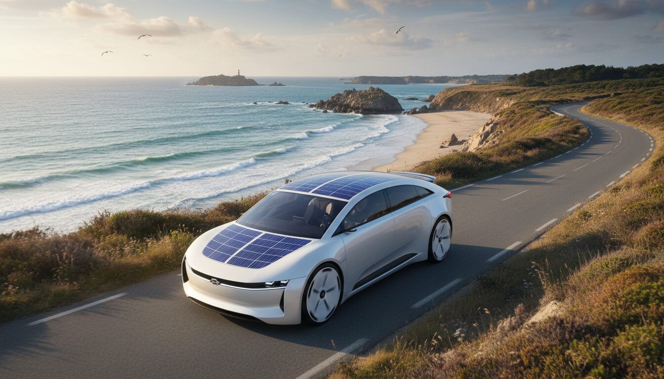 découvrez l'invention d'un véhicule innovant alimenté par l'énergie solaire photovoltaïque, alliant écologie et technologie pour un futur durable.