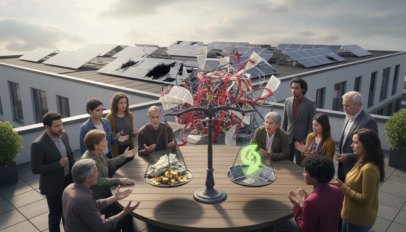 découvrez pourquoi le modèle économique des financiers ne convient pas à la production photovoltaïque en copropriété et quelles alternatives privilégier pour un projet rentable et adapté.