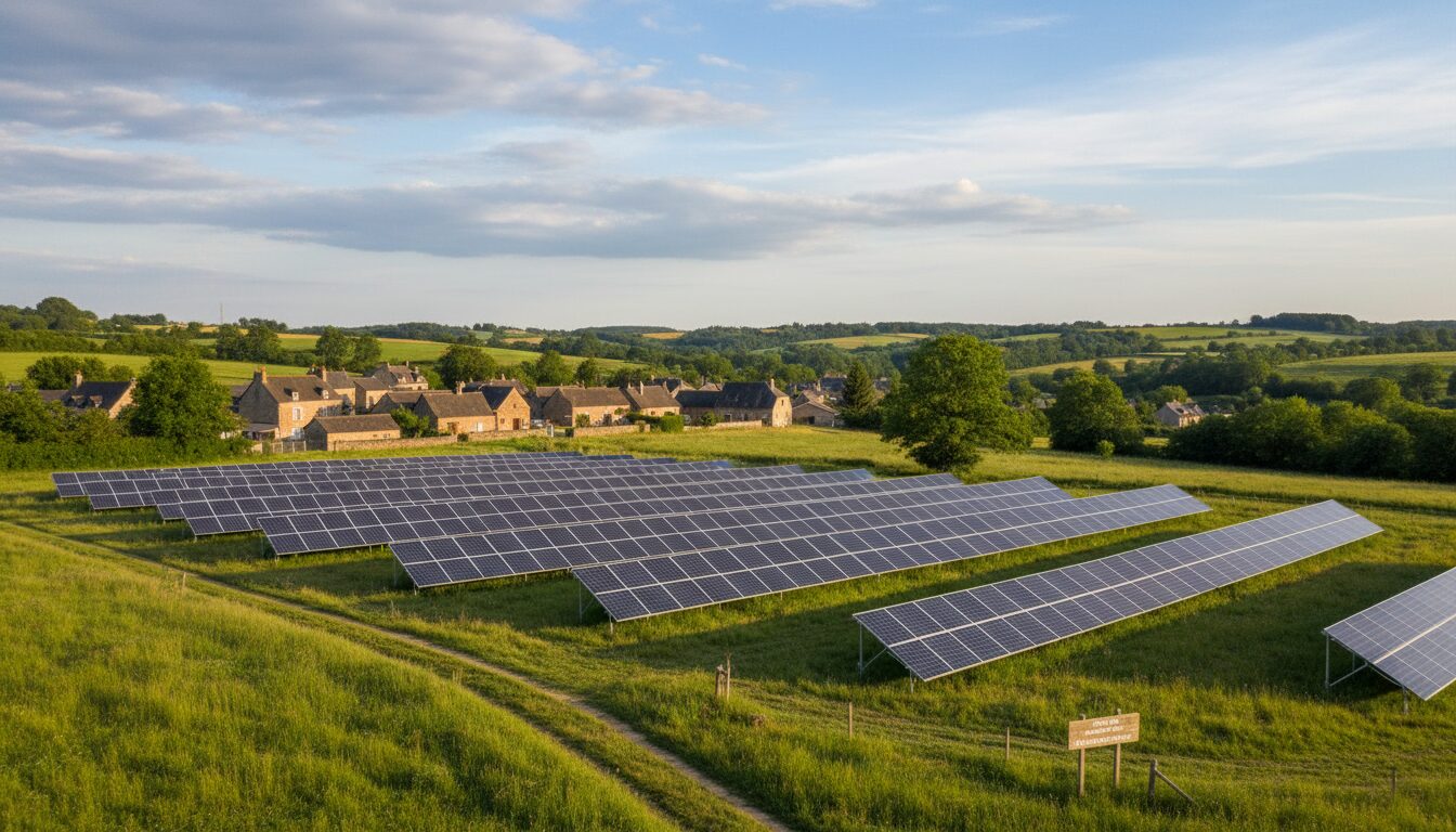 une commune de l'aveyron prévoit la création d'un parc photovoltaïque de 7 000 m² d'ici 2027 pour assurer l'autonomie énergétique de ses bâtiments publics.