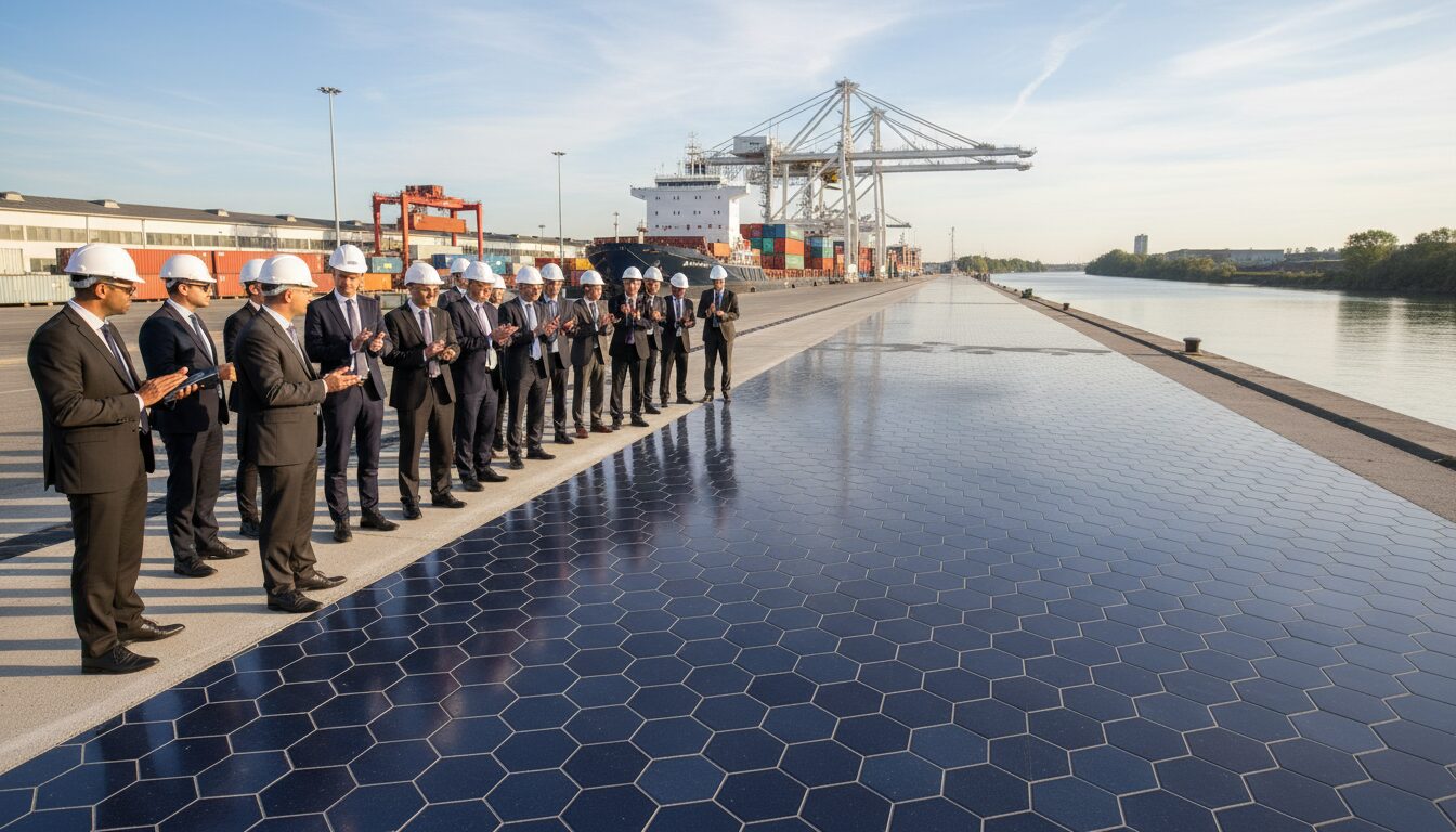 découvrez l'inauguration de la première chaussée solaire innovante sur le port de bonneuil-sur-marne, une avancée écologique majeure pour le transport et l'énergie durable.