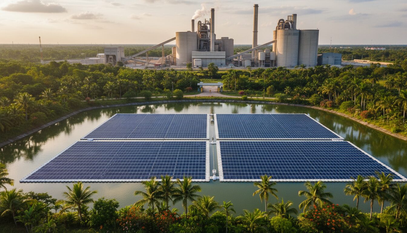 la cimenterie d’obourg franchit une étape majeure vers la durabilité en inaugurant le plus grand parc photovoltaïque flottant, renforçant ainsi sa transition énergétique et son engagement écologique.