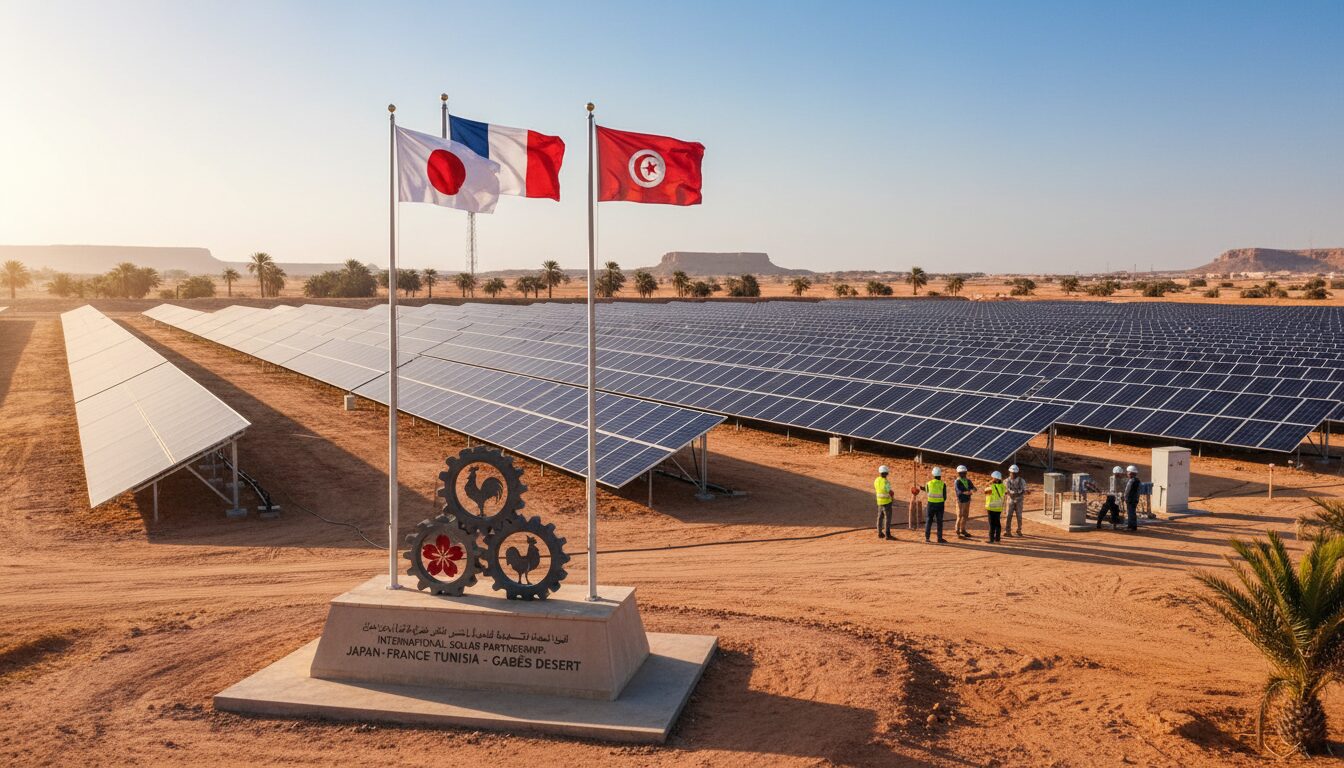 découvrez comment le japon soutient un projet solaire innovant de 130 mw à gabès, tunisie, grâce à un mécanisme de financement exceptionnel pour promouvoir les énergies renouvelables.