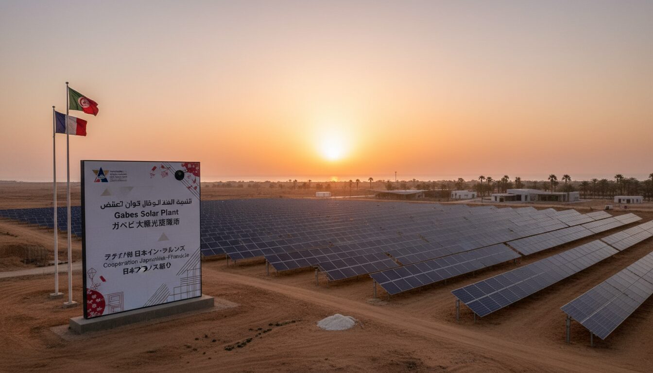 le japon soutient un projet solaire innovant de 130 mw à gabès, tunisie, grâce à un mécanisme de financement exceptionnel, renforçant la coopération énergétique et le développement durable.