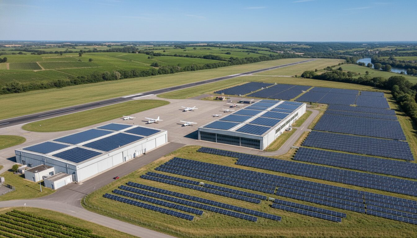 saumur investit dans le photovoltaïque pour financer et soutenir le développement durable de son aérodrome, alliant énergie renouvelable et modernisation locale.