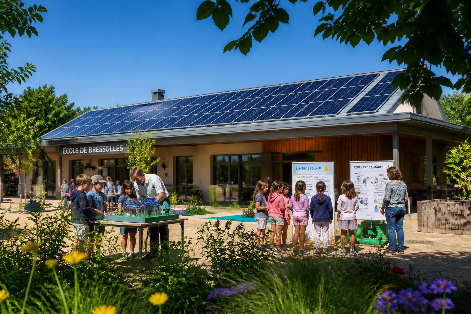 découvrez comment l'école de bressolles s'illumine grâce à l'installation de panneaux photovoltaïques, offrant aux élèves une opportunité unique d'apprentissage sur l'énergie solaire et le développement durable.