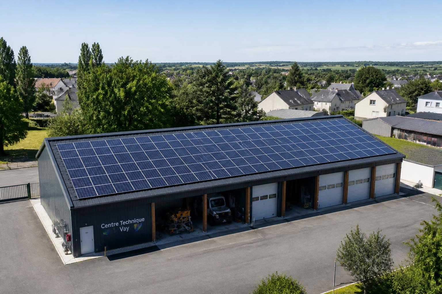 le conseil municipal de vay a décidé de favoriser l'installation de panneaux photovoltaïques uniquement sur le toit du centre technique, optimisant ainsi l'utilisation des espaces tout en promouvant les énergies renouvelables.