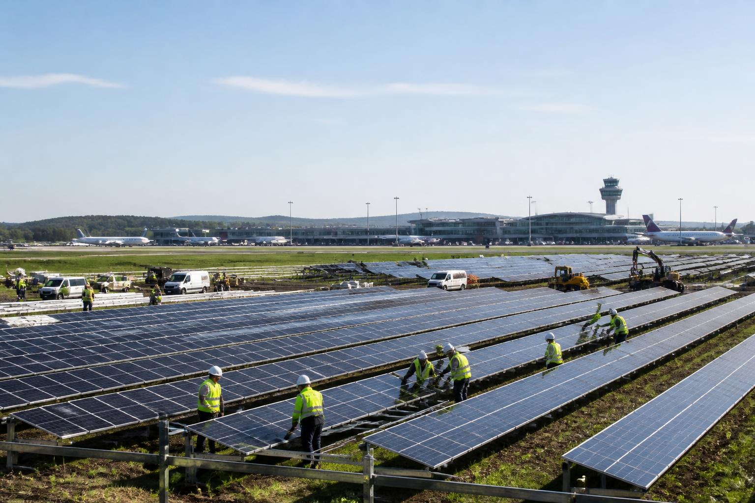 découvrez l'installation en cours de près de 12 000 panneaux photovoltaïques à lorraine aéroport en moselle, une avancée majeure pour l'énergie renouvelable dans la région.