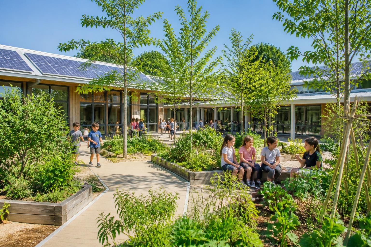 découvrez comment l'école de quéven se transforme avec la végétalisation des cours et l'installation de panneaux solaires, une rénovation énergétique innovante pour un environnement durable.