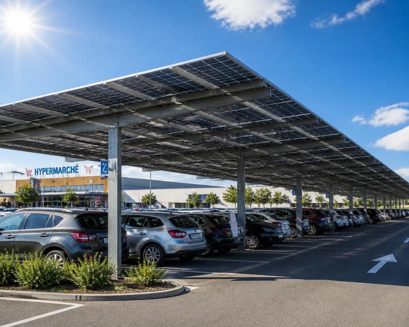 découvrez comment cet hypermarché innove en transformant son parking en source d'énergie durable, adoptant ainsi l'autoconsommation pour réduire son impact environnemental et ses coûts énergétiques.
