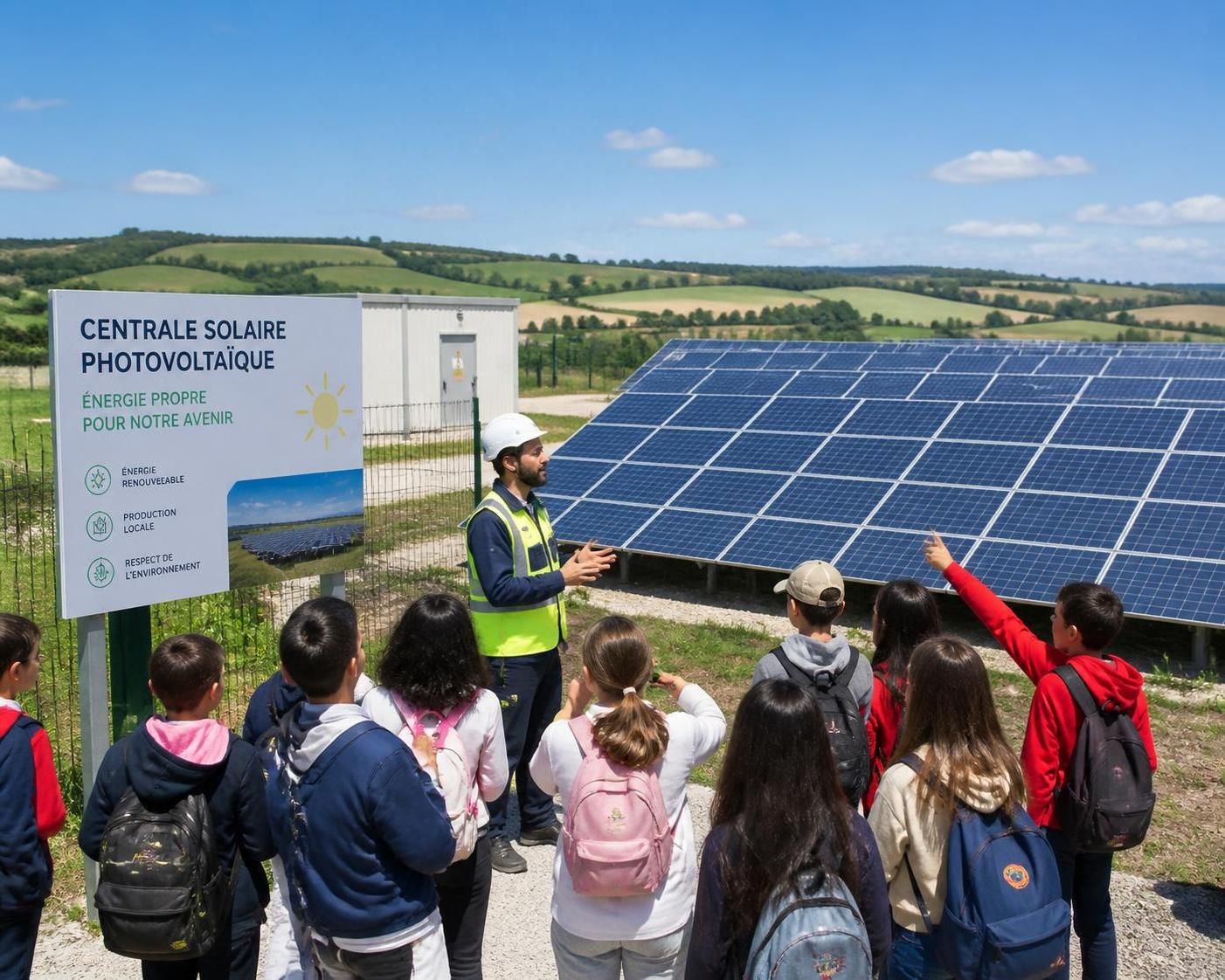 les élèves de 5e du collège lachenal à faverges-seythenex découvrent le fonctionnement et les avantages de la centrale solaire photovoltaïque lors d'une visite pédagogique enrichissante.