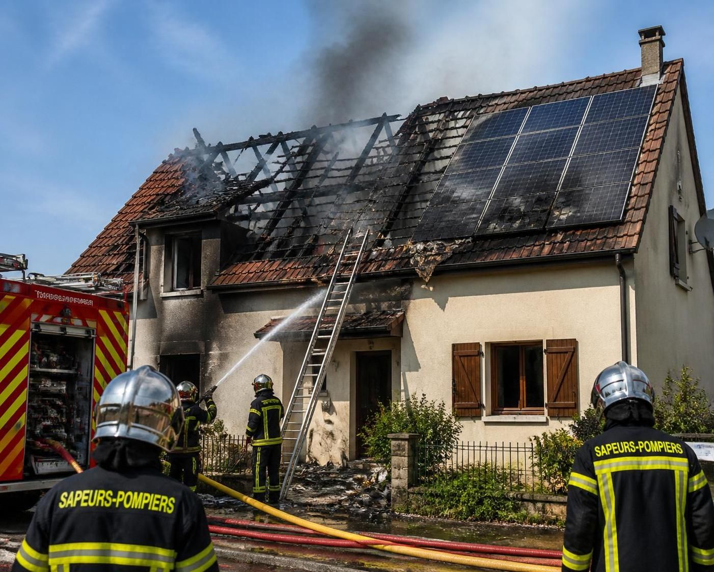découvrez les causes et les risques d'un incendie d'origine photovoltaïque ayant détruit la toiture d'une maison, ainsi que les mesures de prévention indispensables.