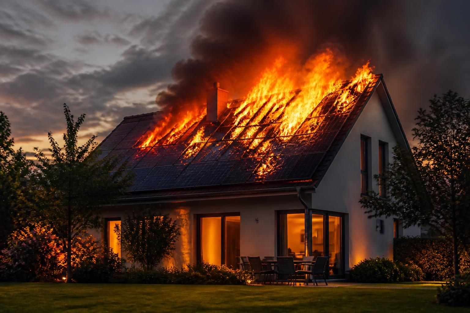découvrez les causes et conséquences d'un incendie d'origine photovoltaïque ayant détruit la toiture d'une maison, ainsi que les mesures de prévention à adopter.