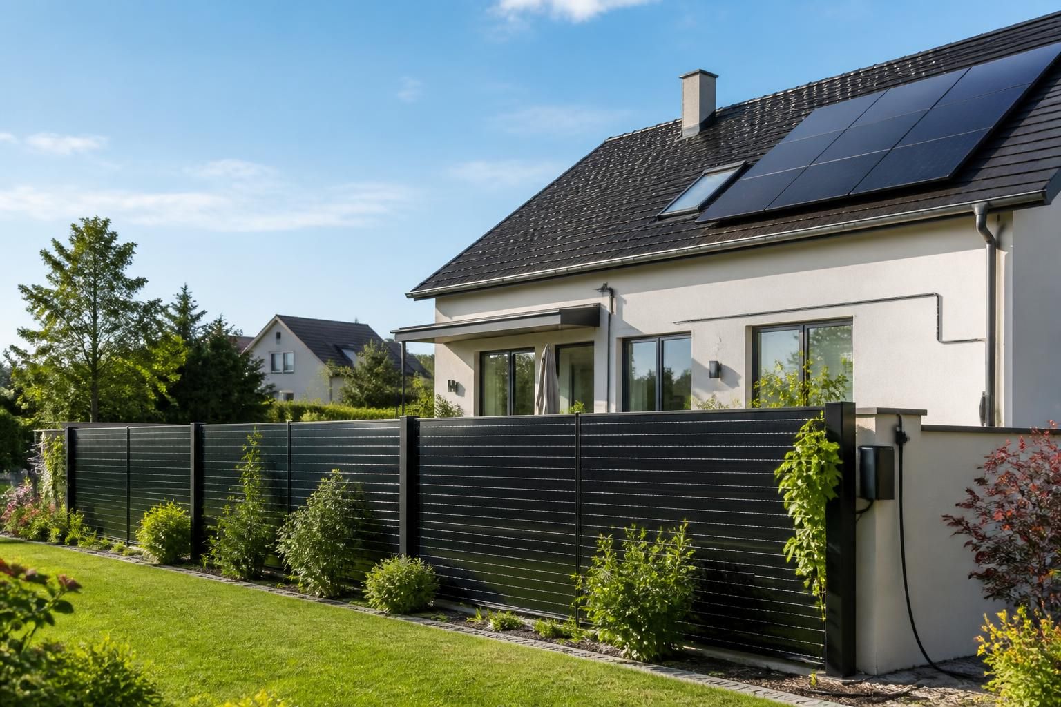 découvrez cette clôture solaire innovante qui alimente votre maison en électricité tout l'été sans compromettre l'esthétique de votre toit.