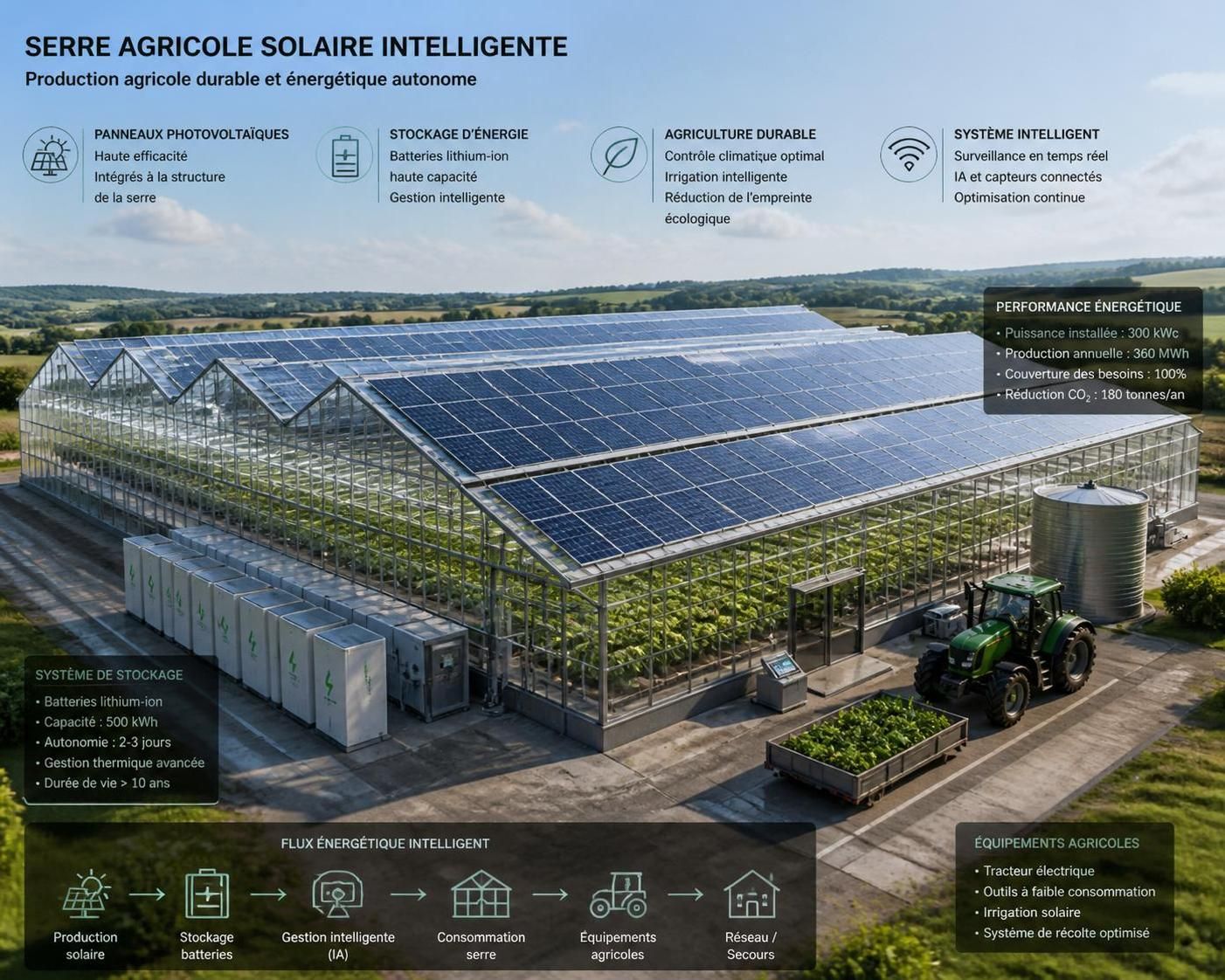 découvrez comment cette immense serre innovante produit de l'électricité et des légumes frais toute l'année sans dépenser un euro, alliant écologie et économie durable.