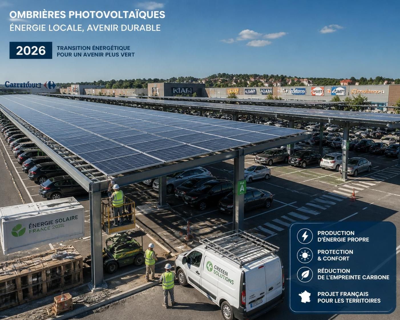 découvrez l'obligation légale des ombrières photovoltaïques sur les parkings, une exigence en cours de mise en œuvre alors que seulement 15% des sites en sont équipés.