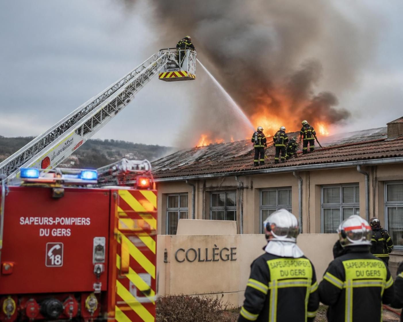 série d'incendies dans les collèges du gers : après la destruction de deux toitures, le département agit rapidement en mettant en place des mesures d'urgence pour sécuriser les établissements et prévenir de nouveaux sinistres.