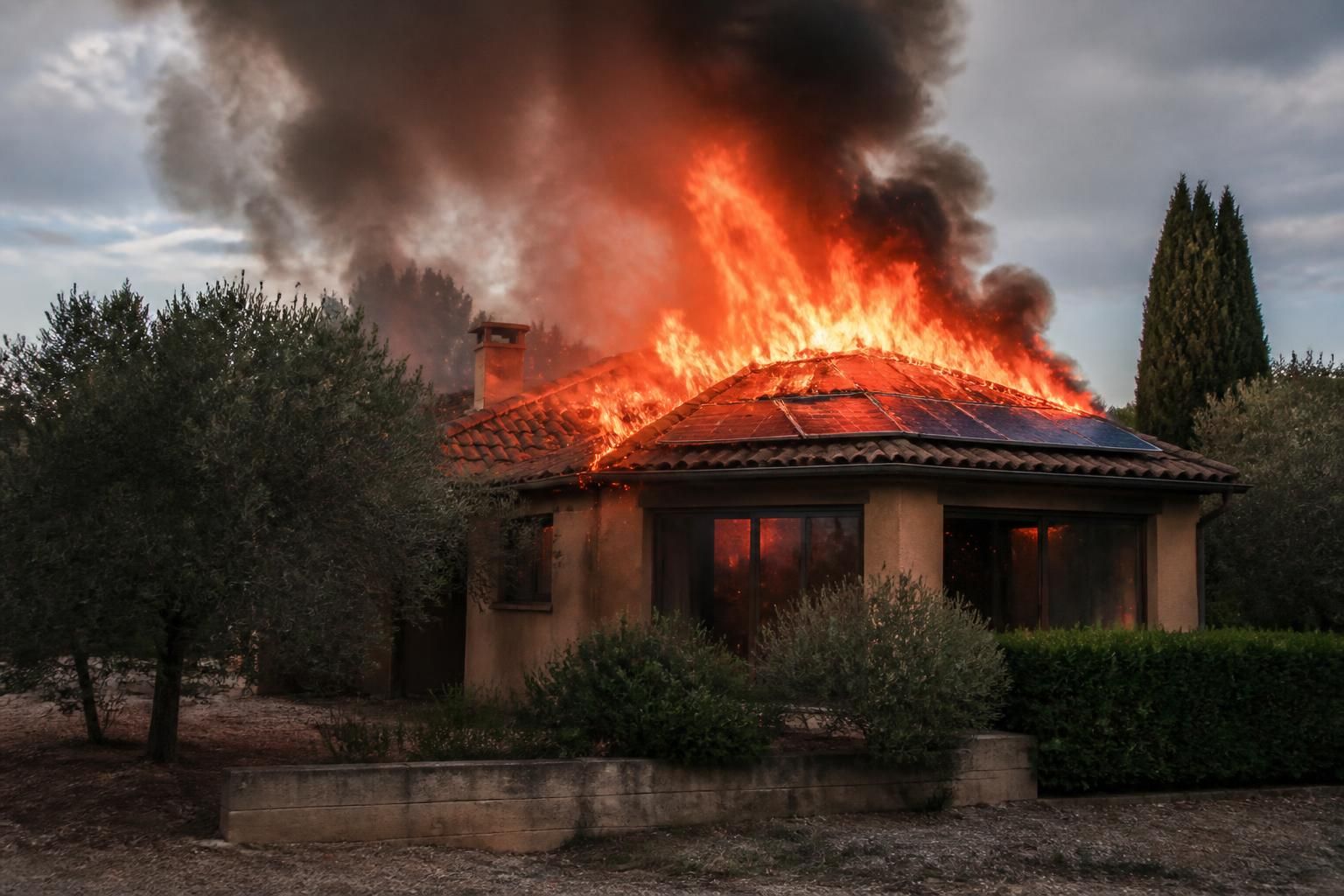 un incendie causé par un système photovoltaïque détruit une maison dans le gard, soulevant des questions sur la sécurité des installations solaires.