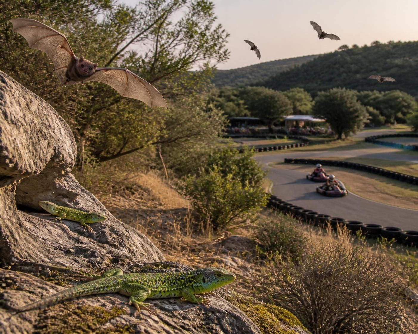 découvrez comment les chauves-souris et les lézards ocellés deviennent des alliés surprenants pour protéger la piste de karting de grabels contre les impacts de l'agriculture locale, alliant biodiversité et conservation.