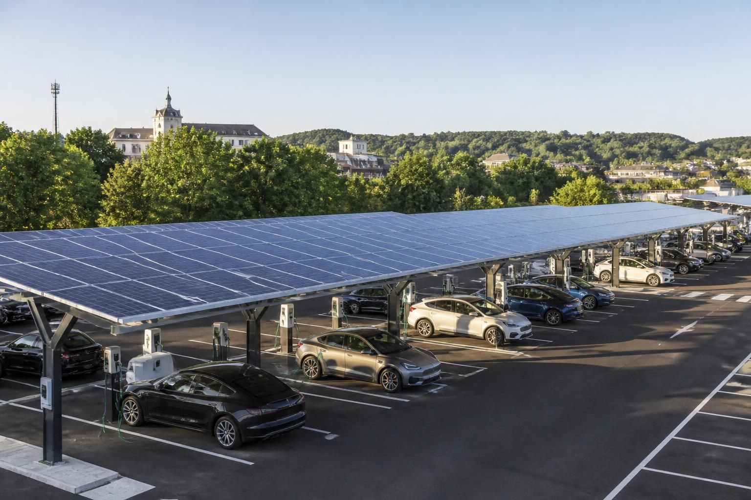 découvrez les nouveaux parkings ombragés innovants en meurthe-et-moselle, équipés de panneaux solaires pour recharger votre voiture électrique tout en protégeant votre véhicule du soleil.