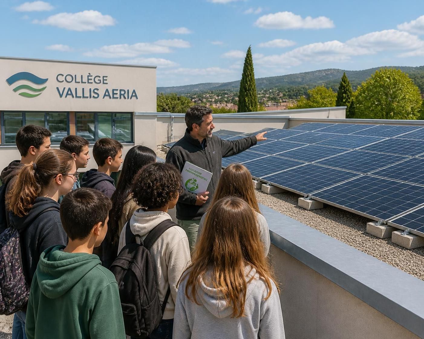 découvrez l'installation de panneaux photovoltaïques au collège vallis aeria à valréas, une initiative pour promouvoir une énergie durable et respectueuse de l'environnement.