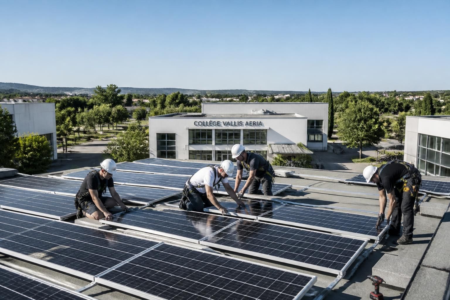 découvrez l'installation de panneaux photovoltaïques au collège vallis aeria à valréas, une initiative pour promouvoir une énergie durable et respectueuse de l'environnement.