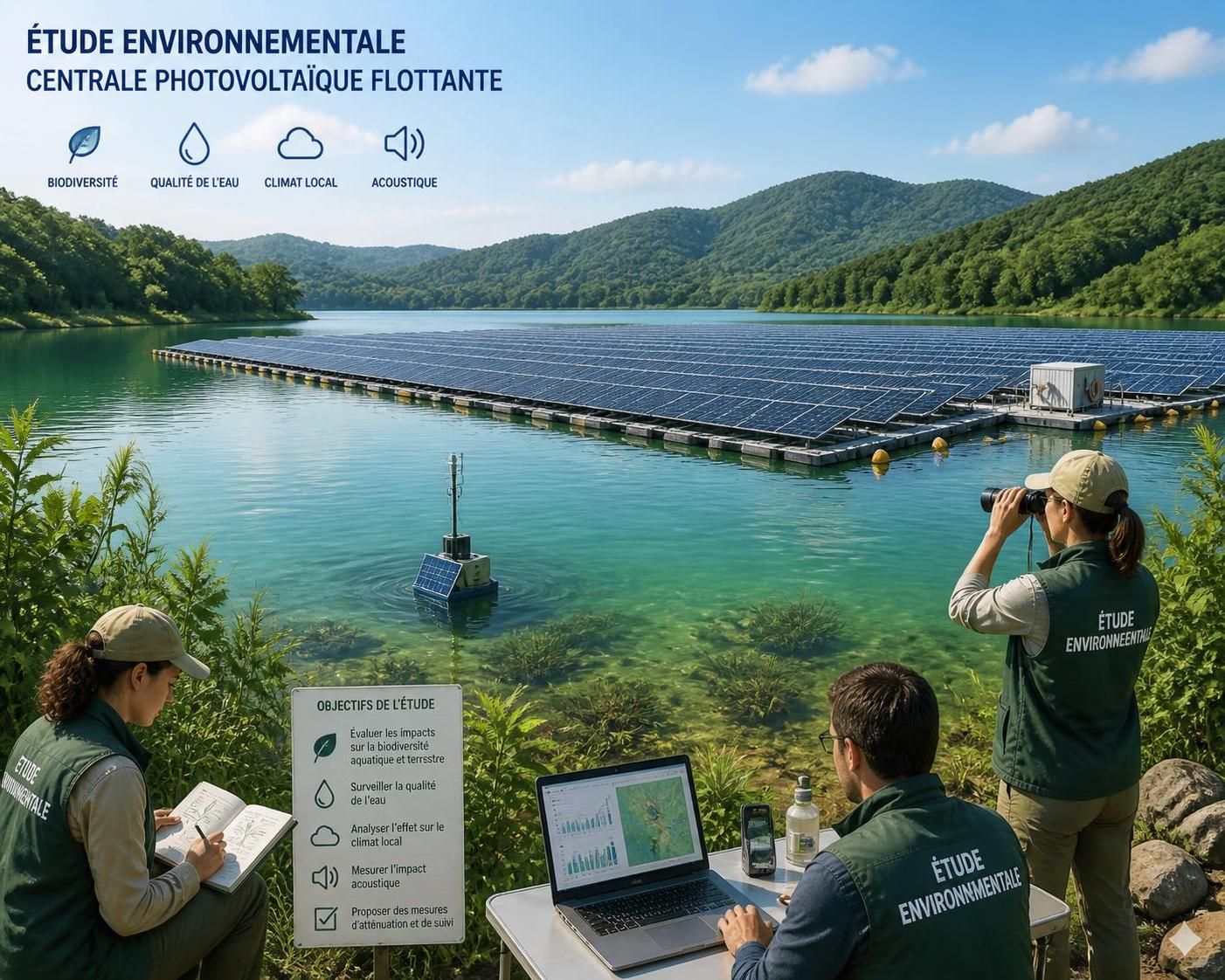 permis de construire obtenu pour une centrale photovoltaïque flottante sur un lac à l’est de toulouse, une avancée majeure en énergie renouvelable et développement durable.