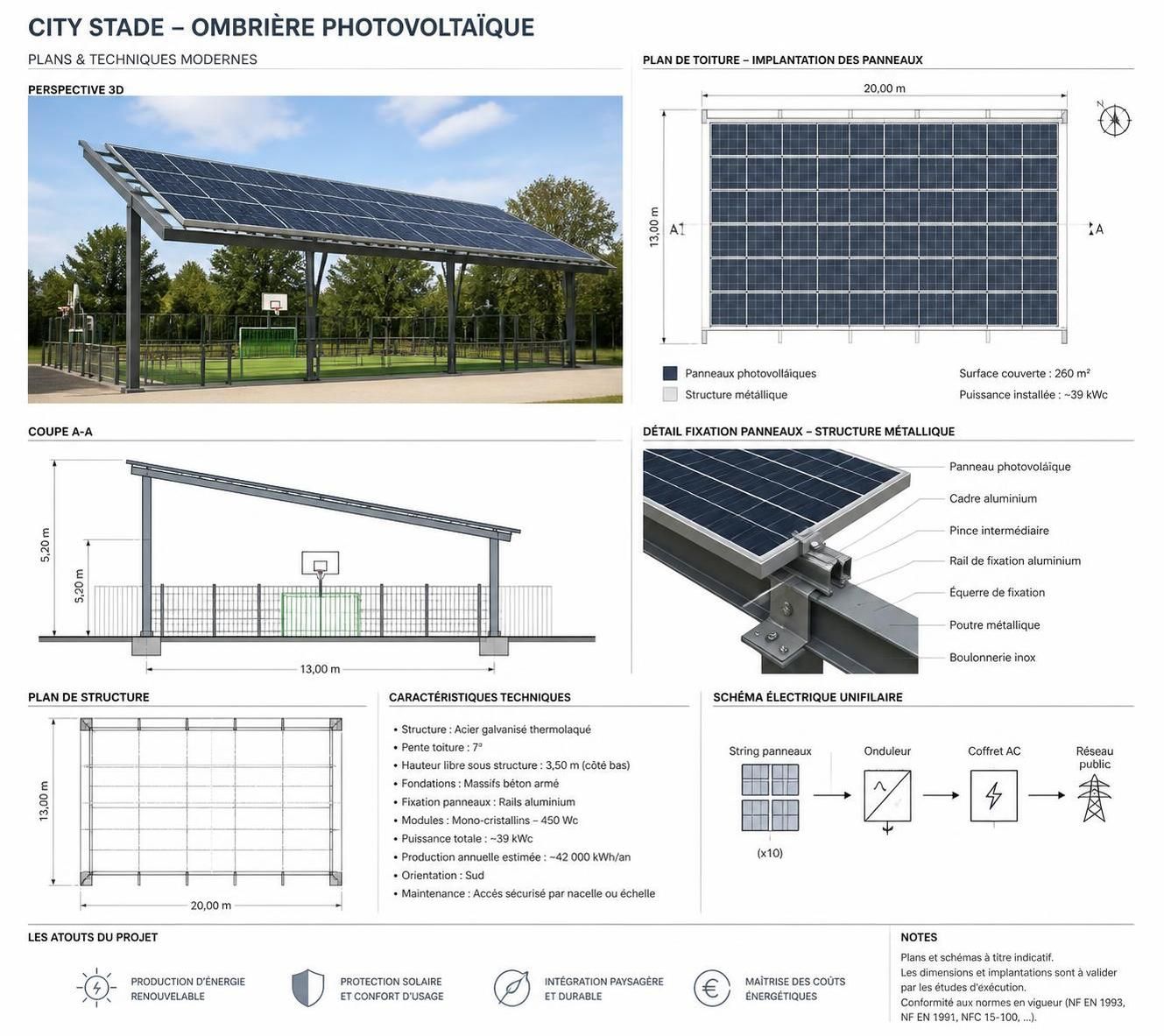 découvrez l'installation innovante de panneaux photovoltaïques au city stade de pouilly-les-nonains, une initiative écologique pour un avenir énergétique durable.