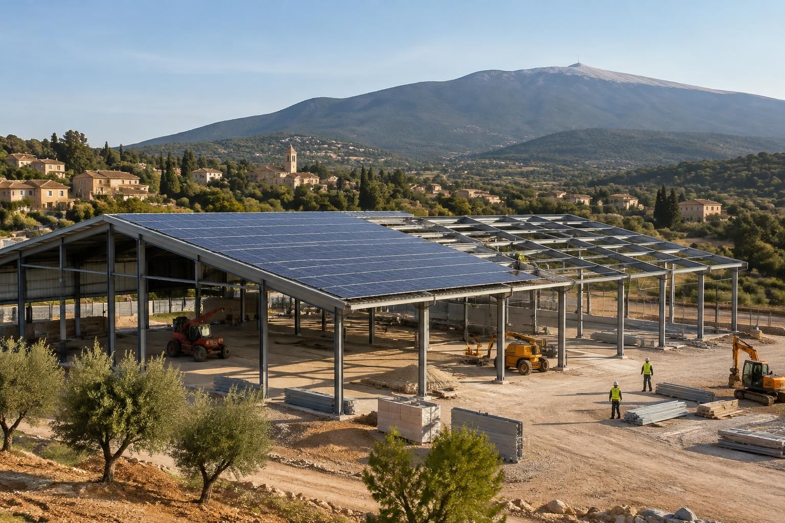 à malaucène, la nouvelle halle photovoltaïque prend forme. découvrez l’avancée du chantier et les enjeux de ce projet solaire local.