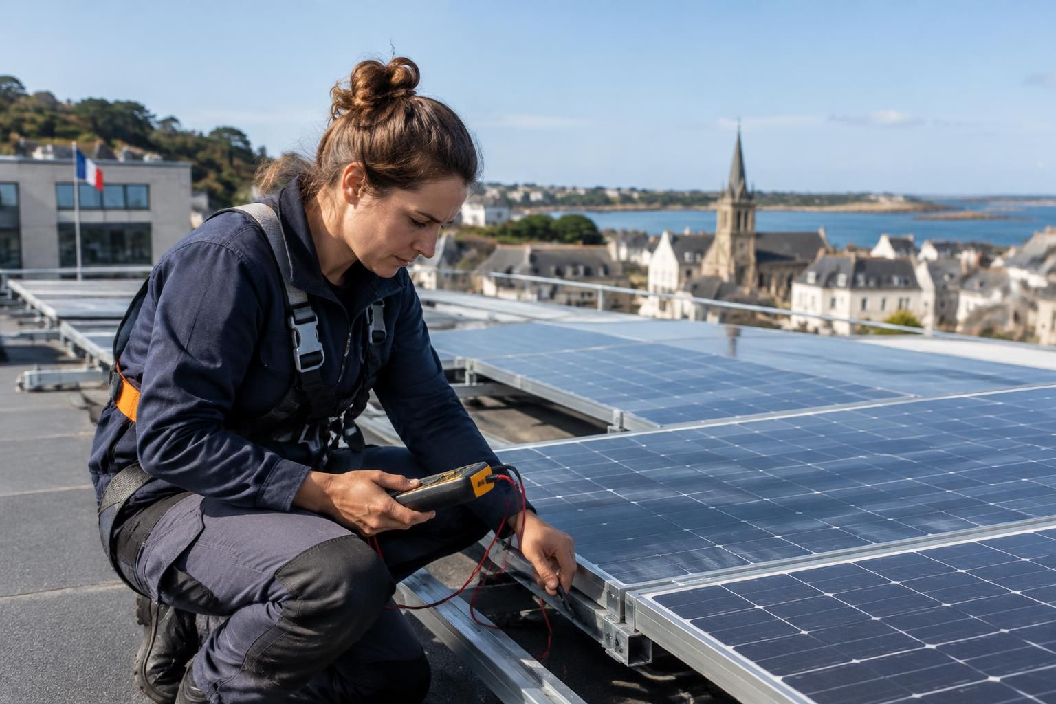 dans les côtes-d’armor, une commune mise sur 206 panneaux solaires pour réduire de 40 % sa facture d’électricité.