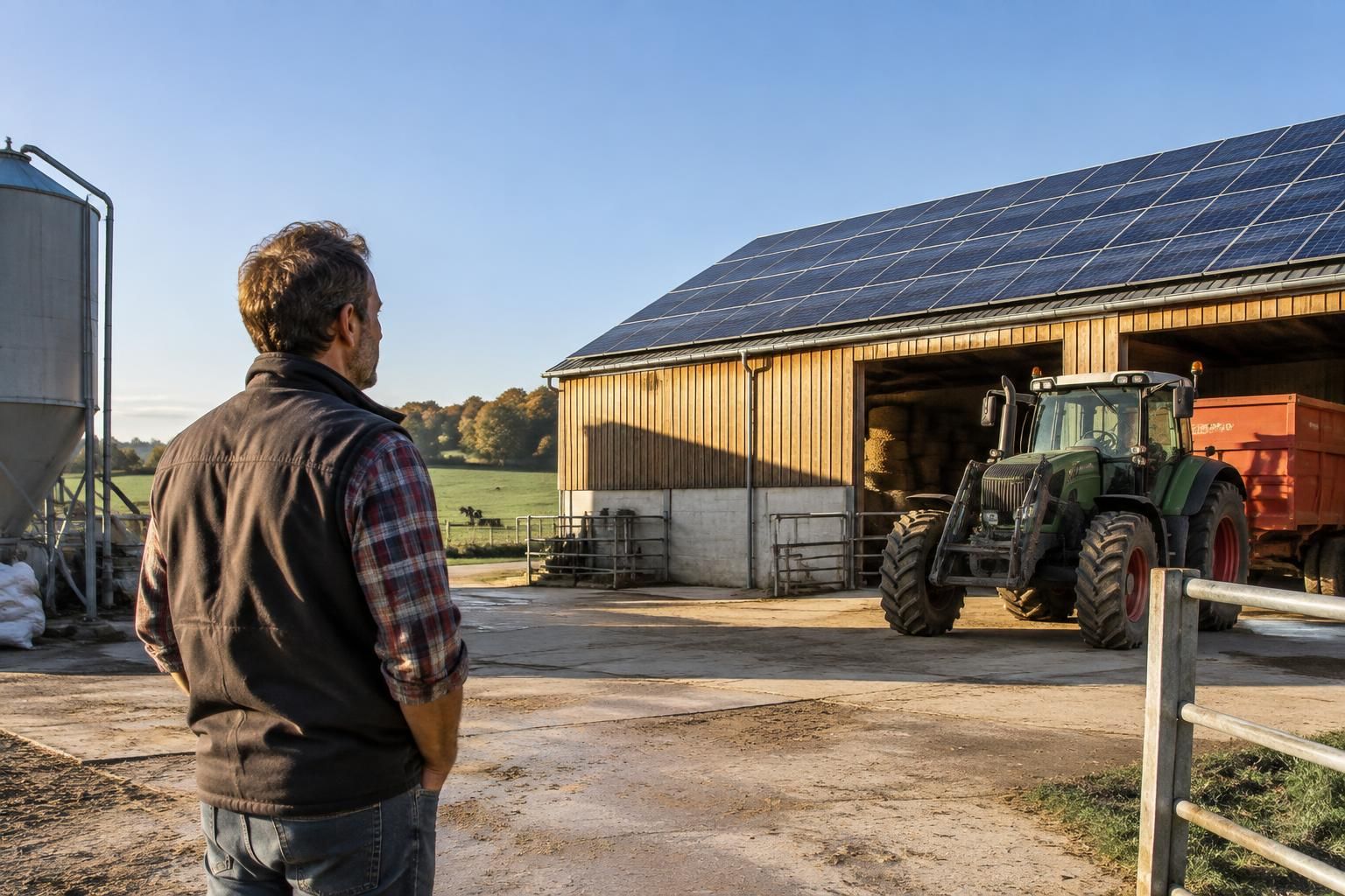 un agriculteur mise sur ses panneaux photovoltaïques et le circuit court pour produire une énergie locale, utile et au plus près des besoins.