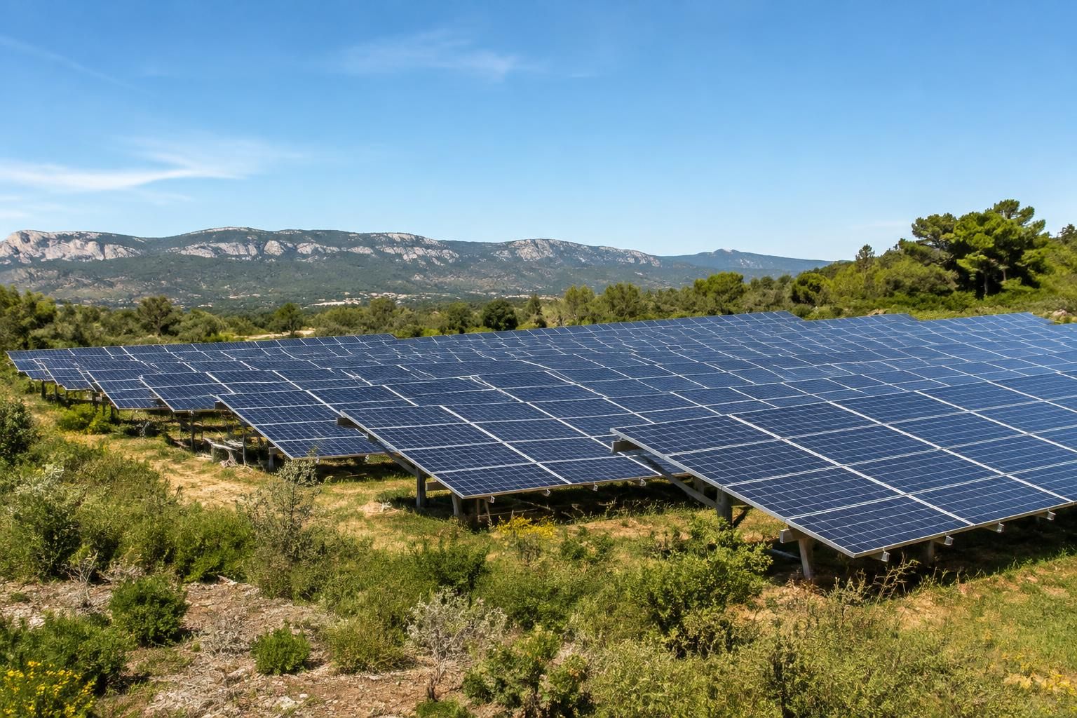 à villeneuve-lez-avignon, un nouveau parc solaire est inauguré. il fournira de l’électricité à l’équivalent de 1 308 habitants.